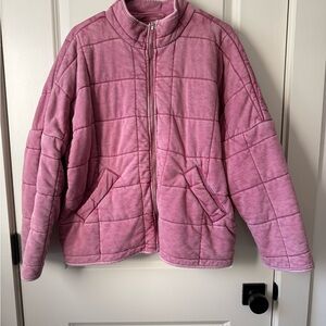 Forever 21 Faded Pink Quilted Jacket